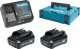 Zestaw elektronarzędzi Makita MAKITA ZESTAW ZASILAJĄCY 12V 2x1,5Ah (BL1016x2+DC10SB) MAKPAC 1