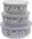Triton Pojemnik Emalia Aura 16 cm z plastikową pokrywką 1