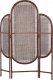 Beliani 3-panelowy składany parawan pokojowy rattanowy 134 x 180 cm naturalny ciemny VIGEVANO 1