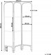 Beliani 3-panelowy składany parawan pokojowy rattanowy 105 x 180 cm z czarnym POTENZA 11