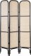 Beliani 3-panelowy składany parawan pokojowy rattanowy 105 x 180 cm z czarnym POTENZA 3