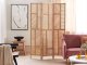 Beliani 3-panelowy składany parawan pokojowy rattanowy 117 x 180 cm naturaly LAMEZIA 6