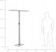 Lampa podłogowa Beliani Lampa podłogowa LED metalowa srebrna SCULPTOR 8