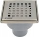 Alkotest 11318 KRATKA ŚCIEKOWA AXUS PION FI 50, 360ST., BLOKADA ODOROWA, RUSZT NIERDZEW. MAT 100X100MM, BLISTER Z ZAWIESZKĄ // S.KRAT-A.10X10-PIO-50/NI/MAT 22