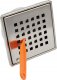 Alkotest 11318 KRATKA ŚCIEKOWA AXUS PION FI 50, 360ST., BLOKADA ODOROWA, RUSZT NIERDZEW. MAT 100X100MM, BLISTER Z ZAWIESZKĄ // S.KRAT-A.10X10-PIO-50/NI/MAT 30