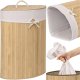 Kosz na pranie, na bieliznę bambusowy narożny 60l 1