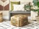 Beliani Puf jutowy 50 x 50 x 30 cm wielokolorowy PULICAT 1