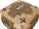 Beliani Puf jutowy 50 x 50 x 30 cm wielokolorowy PULICAT 3