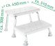 Ridder Taboret drabinka, biały, 150 kg, A0102001 4