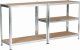 Fancy Garden Regał metalowy magazynowy warsztatowy do garażu piwnicy 90x40x180 cm - srebrny 3