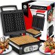 Gofrownica Electo gofrownica 2000w xxl 2 gofry z regulacją temperatury puszyste gofry solidna 1
