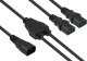 Kabel zasilający Alcasa kabelmeister Y-Kaltgeräteverlängerung C20- 2xC13 schw. 2m 1