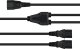 Kabel zasilający Alcasa kabelmeister Y-Kaltgeräteverlängerung C20- 2xC13 schw. 2m 1