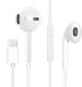 Słuchawki Fiesta FIESTA EARPHONES WITH MIC LIGHTNING SŁUCHAWKI PRZEWODOWE DOUSZNE Z MIKROFONEM WHITE [45648] 1