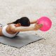 Rebel Mini piłka gimnastyczna do pilates rehabilitacyjna 25cm z pompką ręczną, kolor różowy, REBEL ACTIVE 7