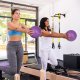 Rebel Mini piłka gimnastyczna do pilatesu rehabilitacyjna 25cm z pompką ręczną fioletowa 5