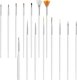 Sunone SUNONE_SET Pędzelki do zdobień paznokci Białe 15szt 1
