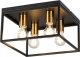 Lampa sufitowa Reality Cage 638704-02 plafon oprawa sufitowa 4x40W E27 czarny/złoty 2
