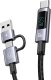 Kabel USB Usams USB-A + USB-C - USB-C + microUSB + Lightning 2 m Szary 2