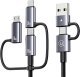 Kabel USB Usams USB-A + USB-C - USB-C + microUSB + Lightning 2 m Szary 2