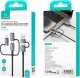 Kabel USB Usams USB-A + USB-C - USB-C + microUSB + Lightning 2 m Szary 8