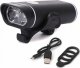 Alogy LAMPKA ROWEROWA NA PRZÓD LED LAMPA MOCNA USB 350LM 8