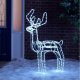 Hurt-net RENIFER LED ŚWIECĄCY 110CM Z RUCHOMĄ GŁOWĄ DEKORACJA ŚWIĄTECZNA ZEWNĘTRZNA 12
