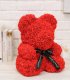 Springos MIŚ Z RÓŻ 25 CM ROSE BEAR Z PŁATKÓW RÓŻ KOKARDA PUDEŁKO NA PREZENT 11