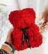 Springos MIŚ Z RÓŻ 25 CM ROSE BEAR Z PŁATKÓW RÓŻ KOKARDA PUDEŁKO NA PREZENT 1