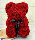 Springos MIŚ Z RÓŻ 25 CM ROSE BEAR Z PŁATKÓW RÓŻ KOKARDA PUDEŁKO NA PREZENT 2