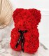 Springos MIŚ Z RÓŻ 25 CM ROSE BEAR Z PŁATKÓW RÓŻ KOKARDA PUDEŁKO NA PREZENT 4