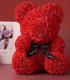 Springos MIŚ Z RÓŻ 25 CM ROSE BEAR Z PŁATKÓW RÓŻ KOKARDA PUDEŁKO NA PREZENT 5