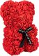 Springos MIŚ Z RÓŻ 25 CM ROSE BEAR Z PŁATKÓW RÓŻ KOKARDA PUDEŁKO NA PREZENT 7