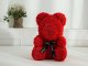 Springos MIŚ Z RÓŻ 25 CM ROSE BEAR Z PŁATKÓW RÓŻ KOKARDA PUDEŁKO NA PREZENT 8