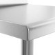 Royal Catering Stół blat roboczy stalowy nierdzewny przyścienny z rantem i półką 80x60cm Stół blat roboczy stalowy nierdzewny przyścienny z rantem i półką 80x60cm 4