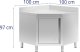 Royal Catering Szafa gastronomiczna narożna z rantem STAL 100 x 100 x 97 cm Szafa gastronomiczna narożna z rantem STAL 100 x 100 x 97 cm 4