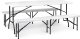 ModernHome Zestaw cateringowy stół bankietowy 180cm 2 ławki biały ModernHome 1