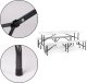 ModernHome Zestaw cateringowy stół bankietowy 180cm 2 ławki biały ModernHome 11