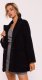 MOE M808 Krótki płaszcz z włosem - czarny (kolor czarny, rozmiar S/M) 5