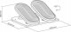 Powerton Podstawa ergonomiczna pod nogi, fitness stepper, czarny, stal, 20 kg nośność, Powerton, strukturalna powierzchnia 12