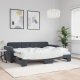 vidaXL Sofa rozsuwana z materacami, ciemnoszara, 80x200 cm, aksamit 1