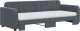 vidaXL Sofa rozsuwana z materacami, ciemnoszara, 80x200 cm, aksamit 3