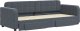vidaXL Sofa rozsuwana z szufladami, ciemnoszara, 80x200 cm, aksamit 3