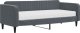 vidaXL Sofa z materacem do spania, ciemnoszara, 90x200 cm, aksamit 2