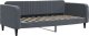 vidaXL Sofa z materacem do spania, ciemnoszara, 90x200 cm, aksamit 3