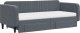 vidaXL Sofa rozsuwana z szufladami, ciemnoszara, 90x200 cm, aksamit 3