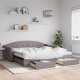 vidaXL Sofa rozsuwana z szufladami, taupe, 100x200 cm, tkanina 1