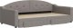 vidaXL Sofa rozsuwana z szufladami, taupe, 100x200 cm, tkanina 3