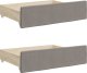 vidaXL Sofa rozsuwana z szufladami, taupe, 100x200 cm, tkanina 9