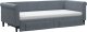 vidaXL Sofa rozsuwana z szufladami, ciemnoszara, 90x200 cm, aksamit 3